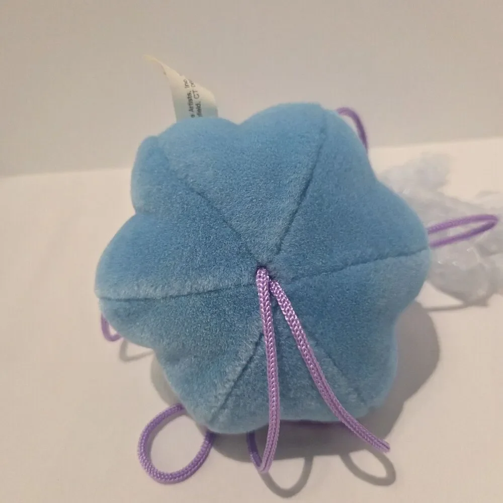 Vintage WILDLIFE ARTISTS Jellyfish Soft Plush Blue Purple Stuffed Animal 1999